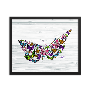 Framed Butterfly Collage Poster