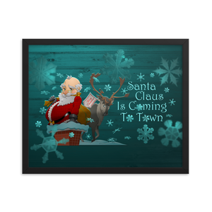 Framed Santa Christmas Poster