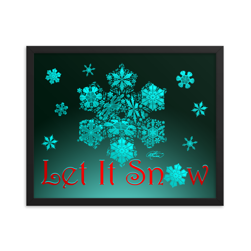 Framed Let It Snow Poster