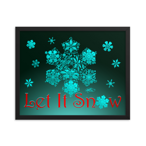 Framed Let It Snow Poster