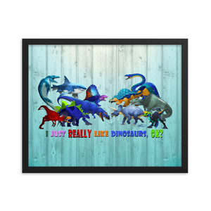 Framed Dinosaurs Poster