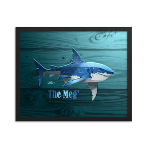 Framed Megalodon Poster
