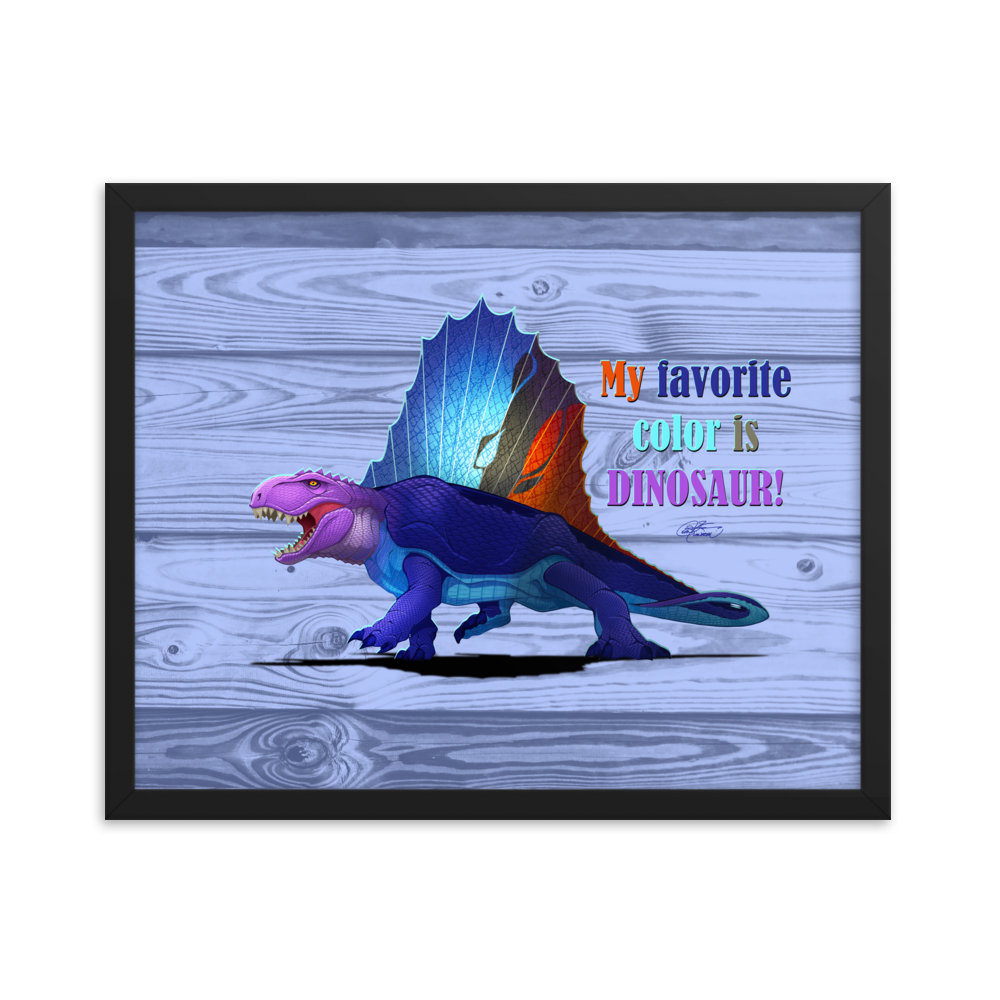 Framed Dimetrodon Poster