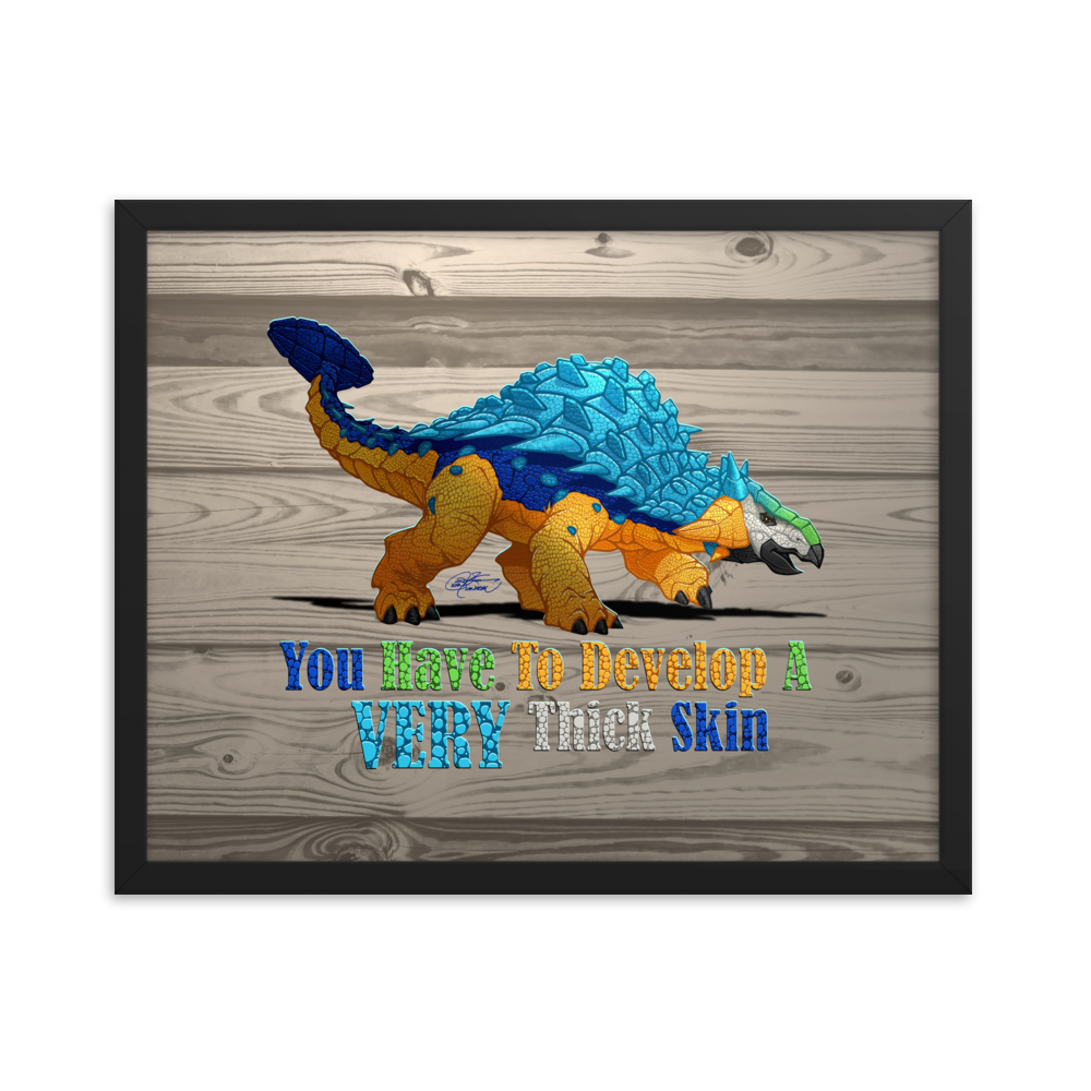 Framed Ankylosaurus Poster