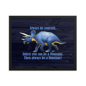 Framed Triceratops Poster