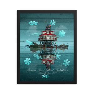 Framed Thomas Point Shoal Lighthouse Poster