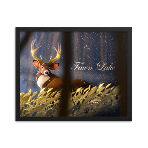 Framed Fawn Lake Poster