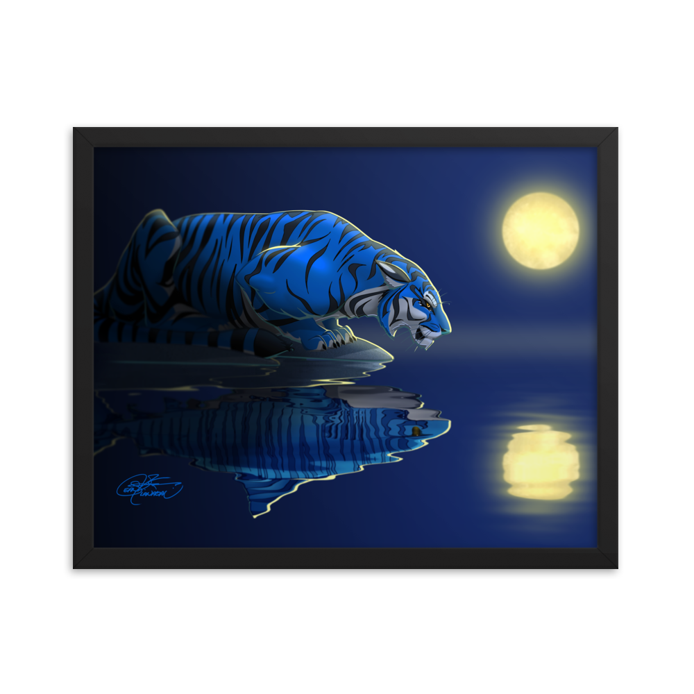Framed Tiger/Shark Poster
