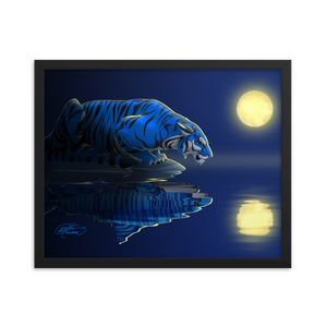 Framed Tiger/Shark Poster