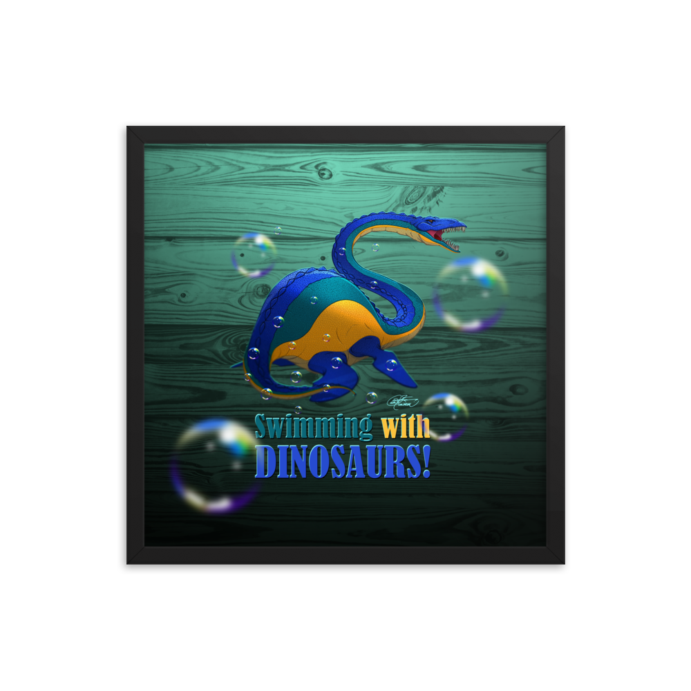 Framed Elasmosaurus Poster