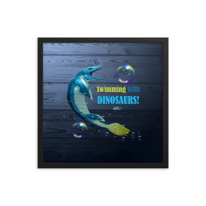 Framed Mosasaurus Poster