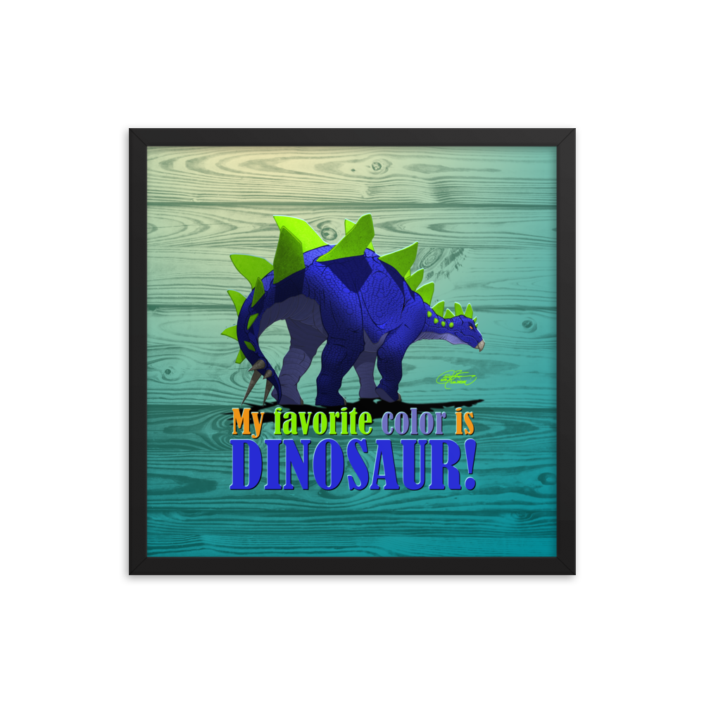 Framed Stegosaurus Poster