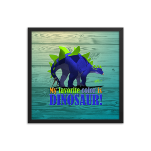 Framed Stegosaurus Poster