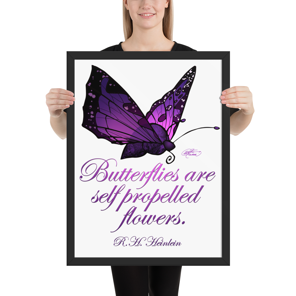 Framed Purple Butterfly Poster