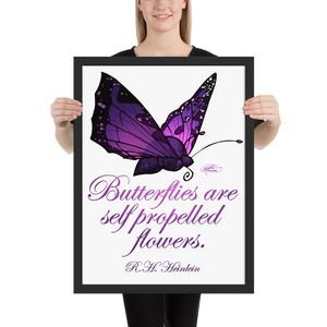 Framed Purple Butterfly Poster