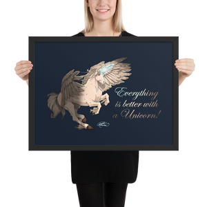 Framed Unicorn Pegasus Poster