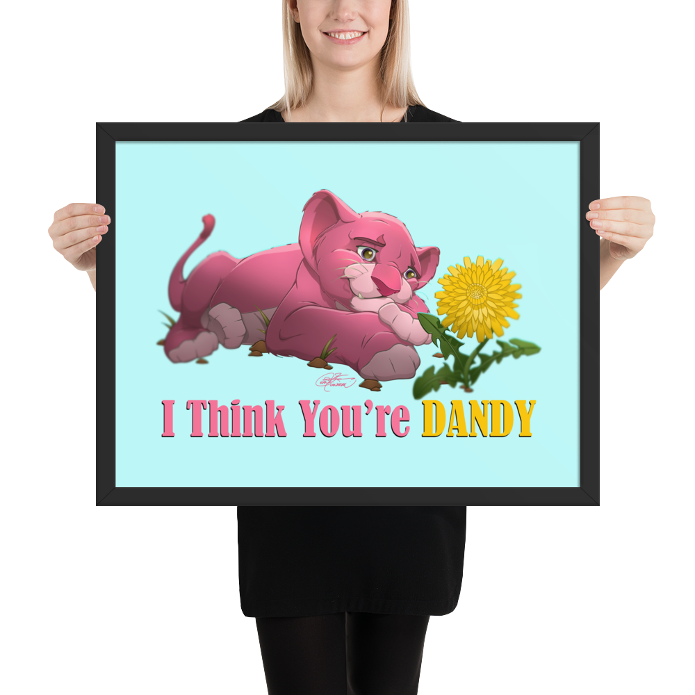 Framed Dandy Lion Poster
