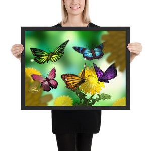 Framed Butterflies Poster