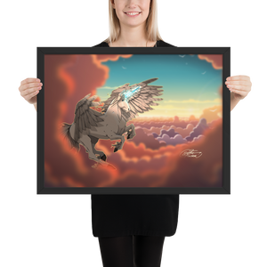 Framed Pegasus Unicorn Poster