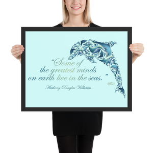 Framed Dolphin Collage Poster