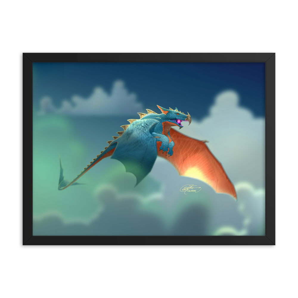 Framed Dragon Poster