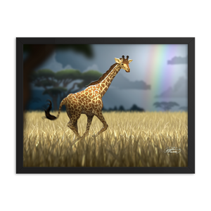 Framed Giraffe Poster