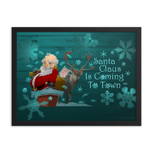 Framed Santa Christmas Poster