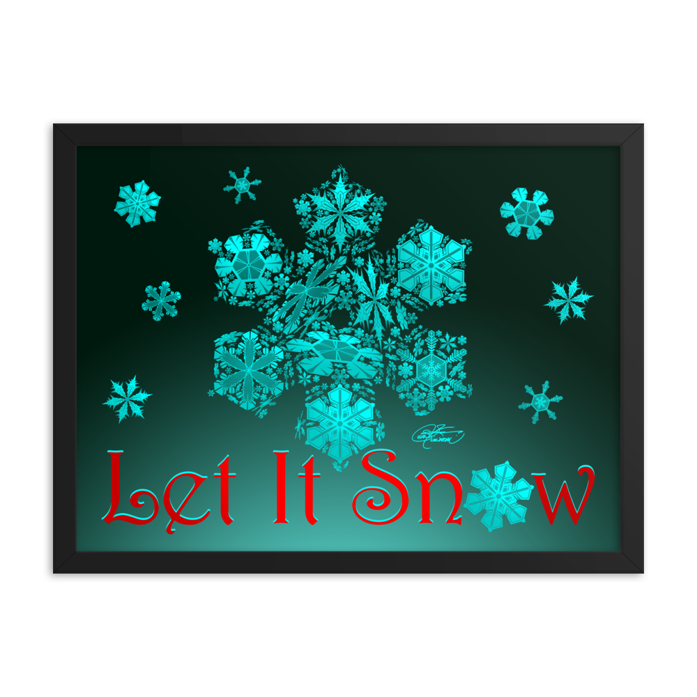 Framed Let It Snow Poster