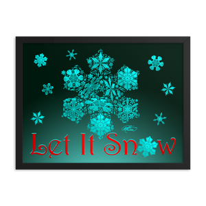 Framed Let It Snow Poster