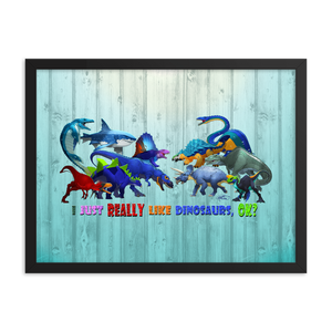 Framed Dinosaurs Poster