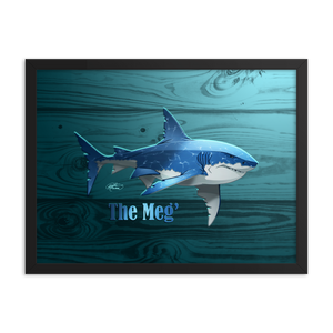 Framed Megalodon Poster