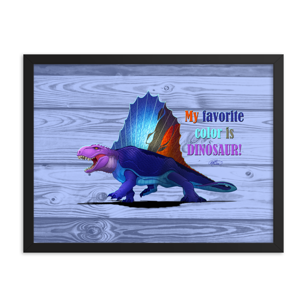 Framed Dimetrodon Poster