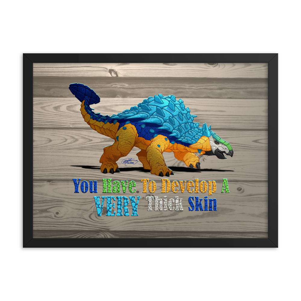 Framed Ankylosaurus Poster