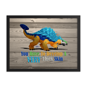 Framed Ankylosaurus Poster
