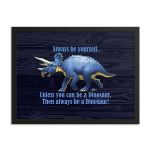 Framed Triceratops Poster