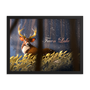 Framed Fawn Lake Poster