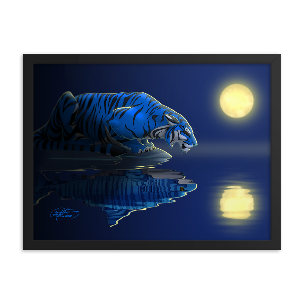 Framed Tiger/Shark Poster