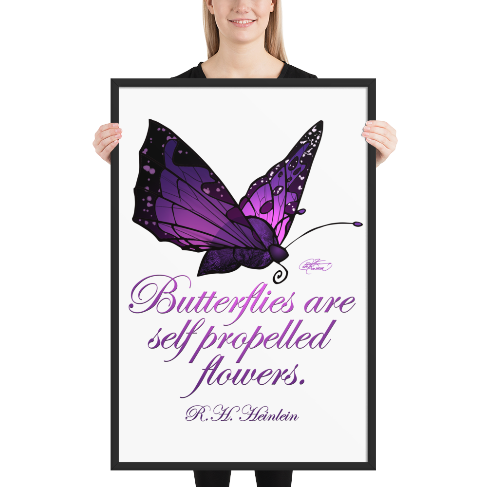 Framed Purple Butterfly Poster