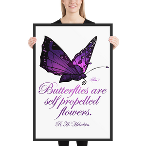 Framed Purple Butterfly Poster