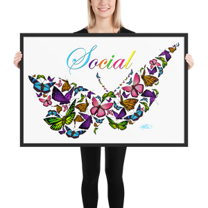 Framed Social Butterfly Poster
