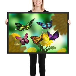 Framed Butterflies Poster