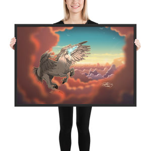 Framed Pegasus Unicorn Poster