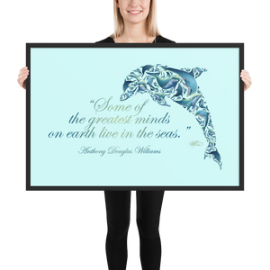Framed Dolphin Collage Poster
