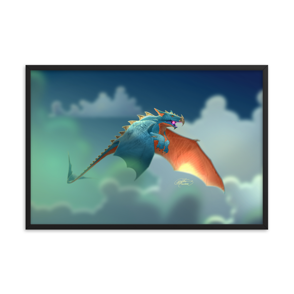 Framed Dragon Poster