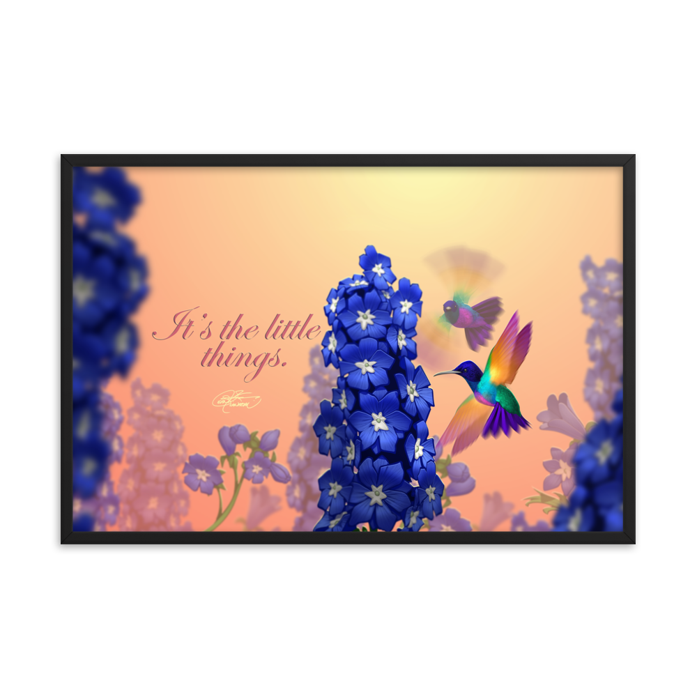 Framed Hummingbirds Poster