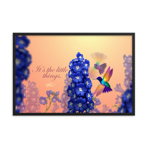 Framed Hummingbirds Poster