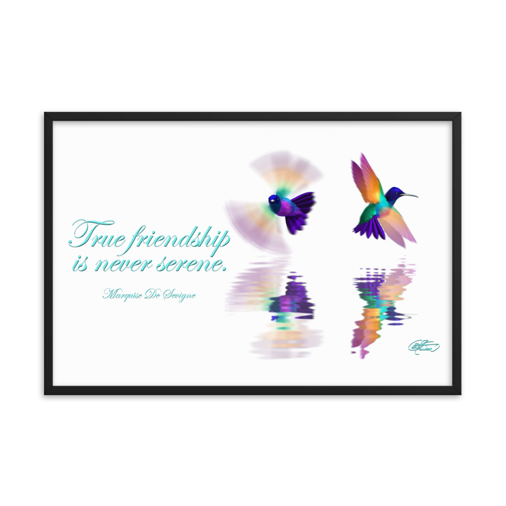 Framed Hummingbirds Poster