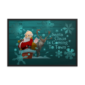 Framed Santa Christmas Poster