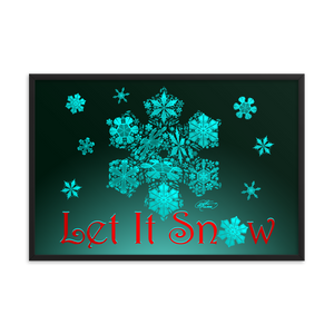 Framed Let It Snow Poster
