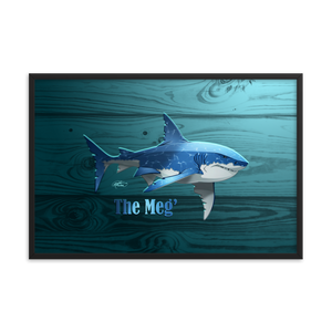 Framed Megalodon Poster
